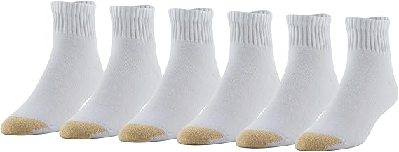 Men’s White Cotton Ankle Athletic Socks – 6-Pair Set by GoldToe