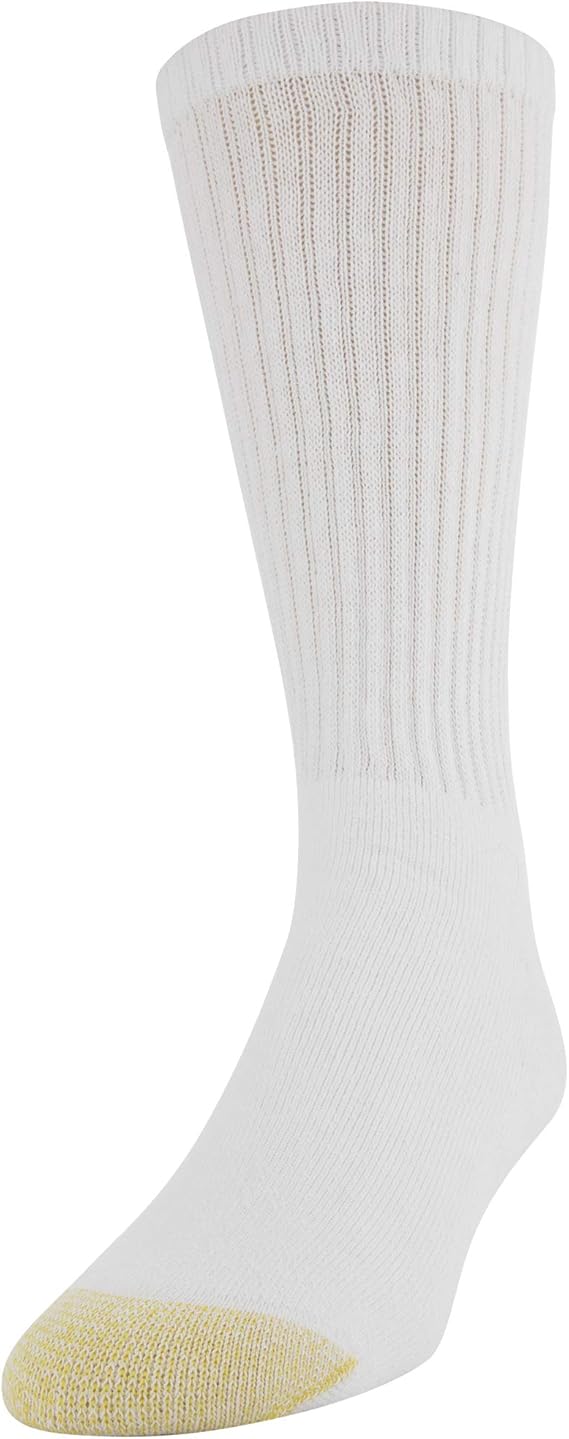 Men's White Cotton Long Socks – 6 Pair Set by GoldToe