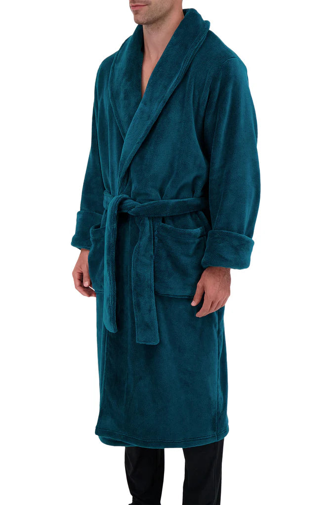Men’s Thermal Spa Robe – Autumn Green Heavyweight