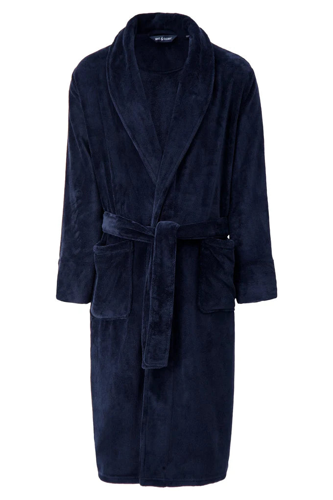 Men’s Thermal Spa Robe – NAVY Heavyweight