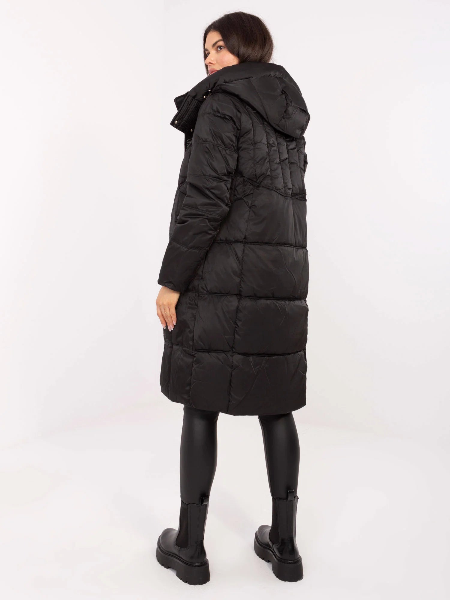Long Black Winter Puffer Coat — Warm & Strong