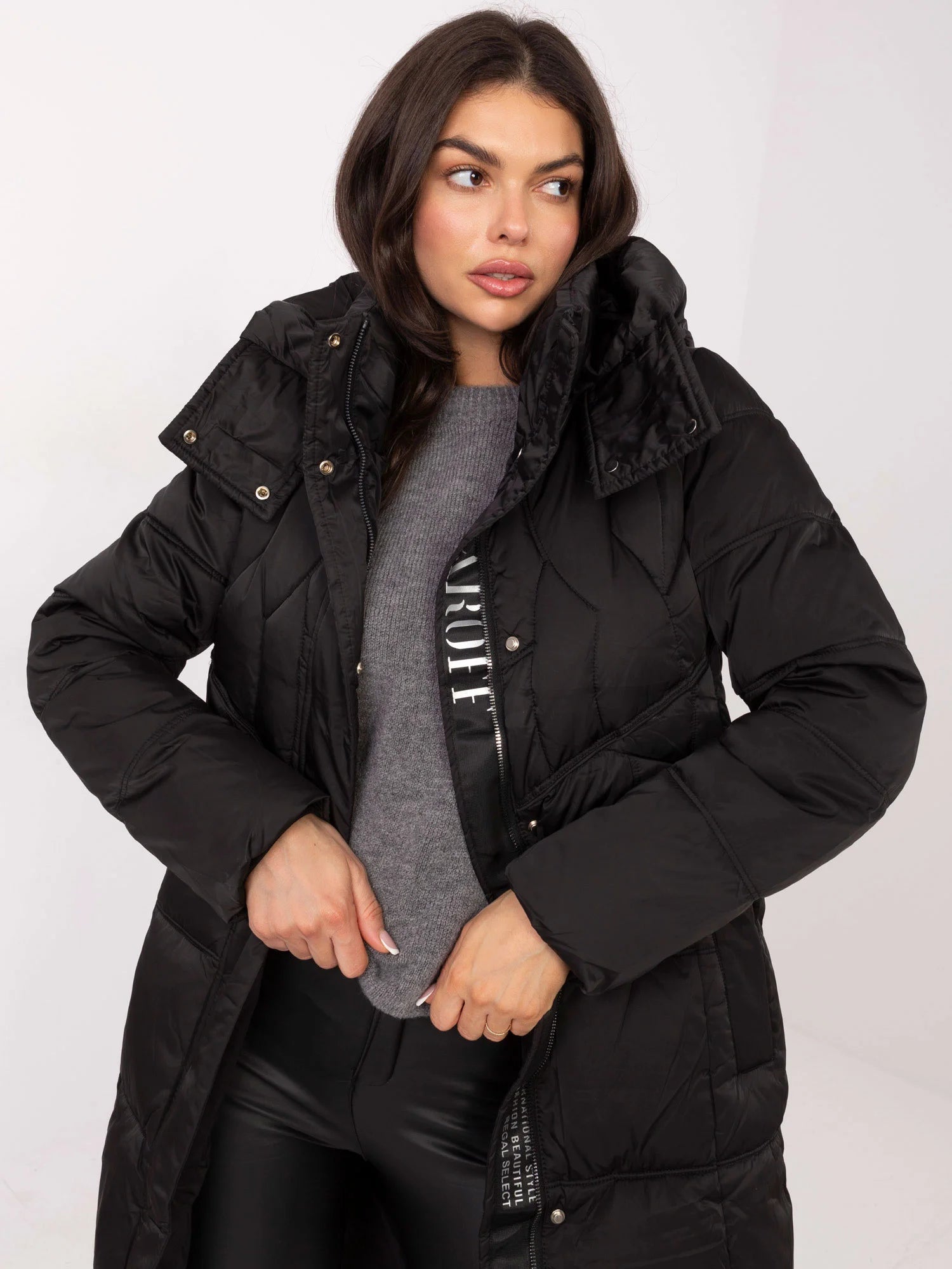 Long Black Winter Puffer Coat — Warm & Strong
