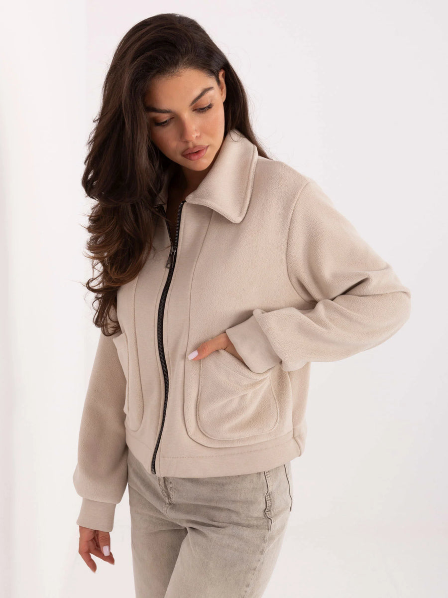 Soft Zip-Up Jacket with Collar — Calm & Easy