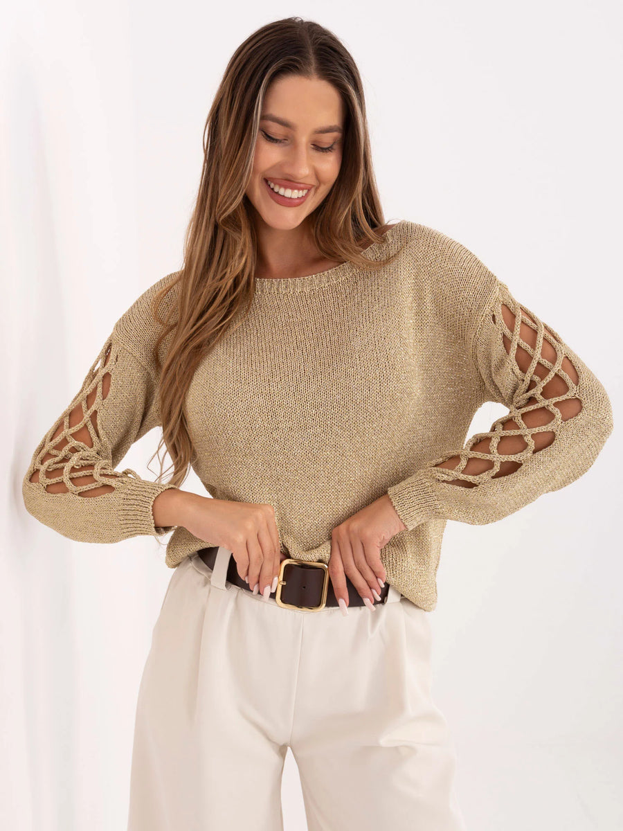 Metallic Knit Sweater — Calm & Elevated